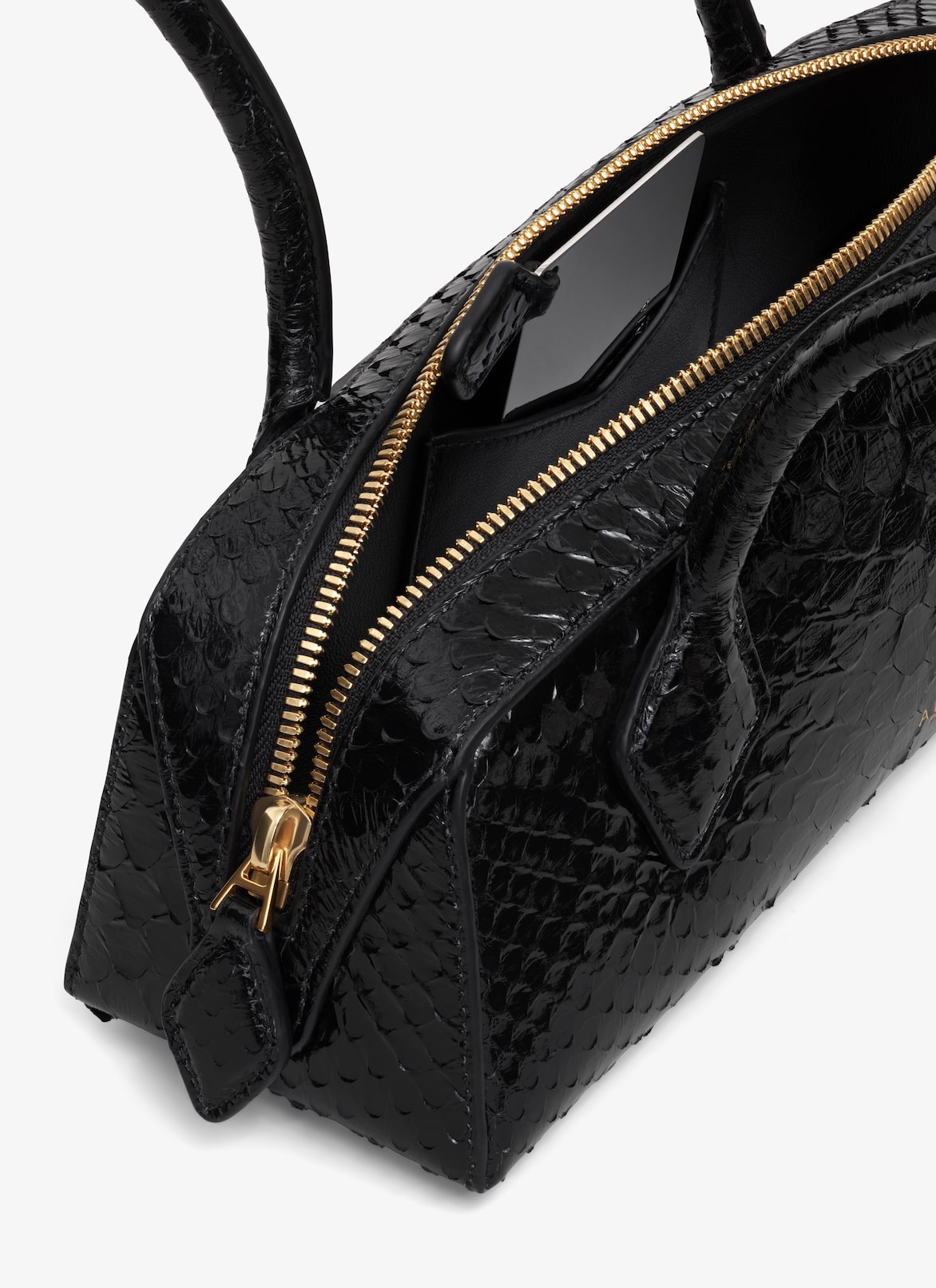 LE TECKEL SMALL BAG IN PYTHON ALAÏA BLACK LE TECKEL SMALL BAG IN PYTHON